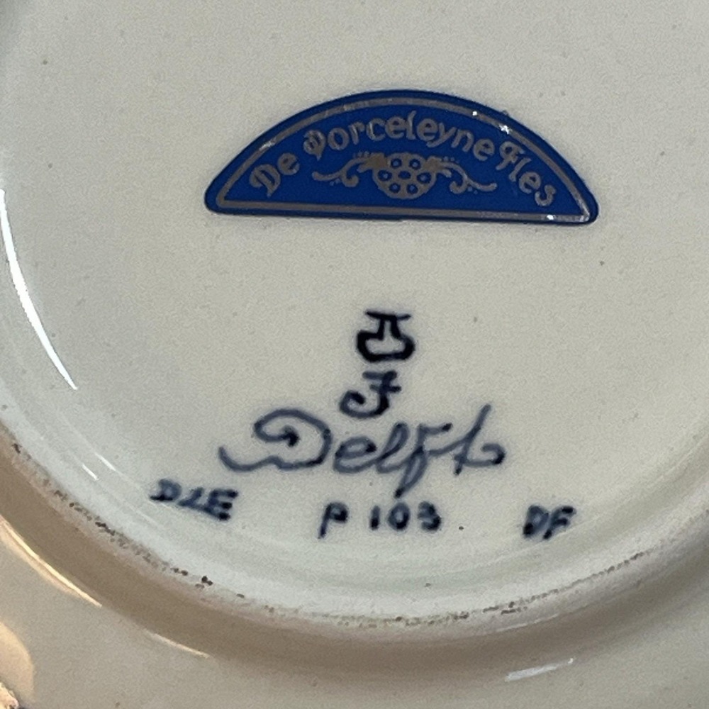 Royal Delft De Porceleyne Fles Polychrome 5.5" Plate Multicolor Floral 1985 P103 - Picture 9 of 14